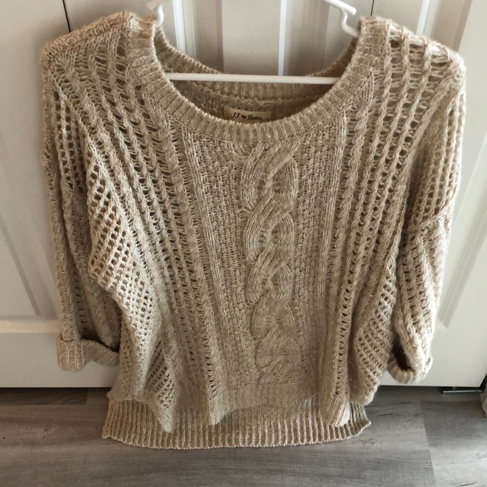 Cream knit sweater